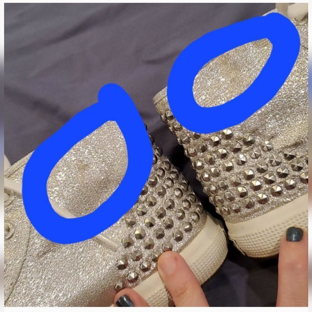 Superga metallic silver studded hi-tops - Picture 13 of 13